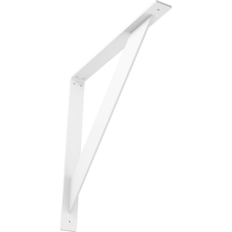 Support traditionnel en acier, H 20 po x l 2 po x P 20 po, Apprêt blanc (à peindre)