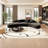 Black curved negotiating sofa-105846307-105846313
