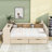 Two Drawers Wood Platform Bed with Storage Shelves and Charging Station-106813622-106813620