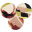 Round Waves Abstract Flatweave Cotton Area Rug in Yellow/Pink-779076080