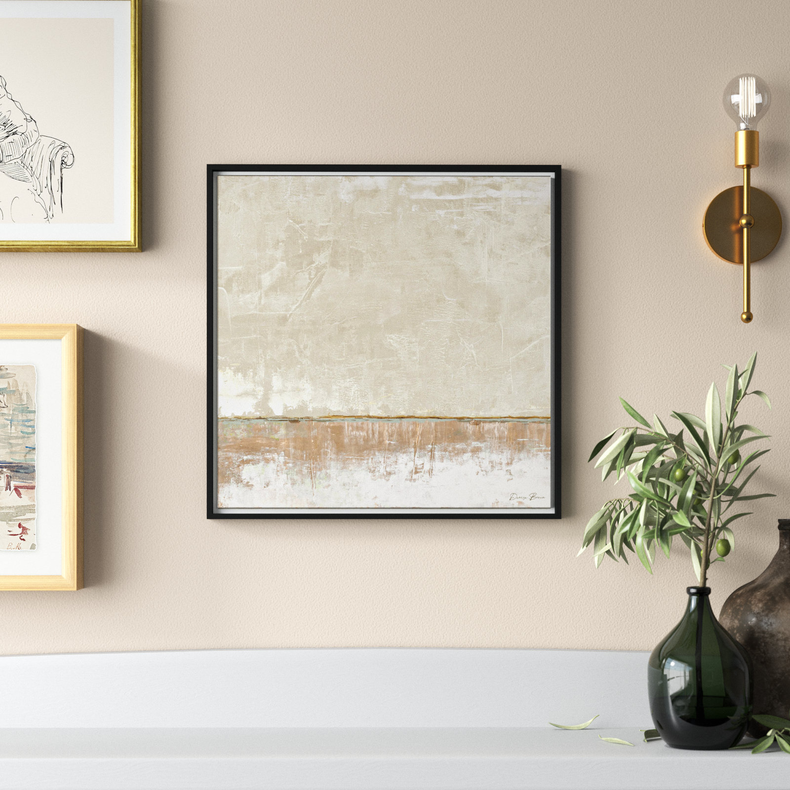 Delevan "Better Days II" Print, 17.5" H x 17.5" W, Black