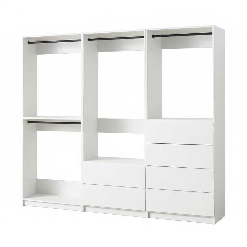 Kalinikos Freestanding Walk in Wood Closet System, White