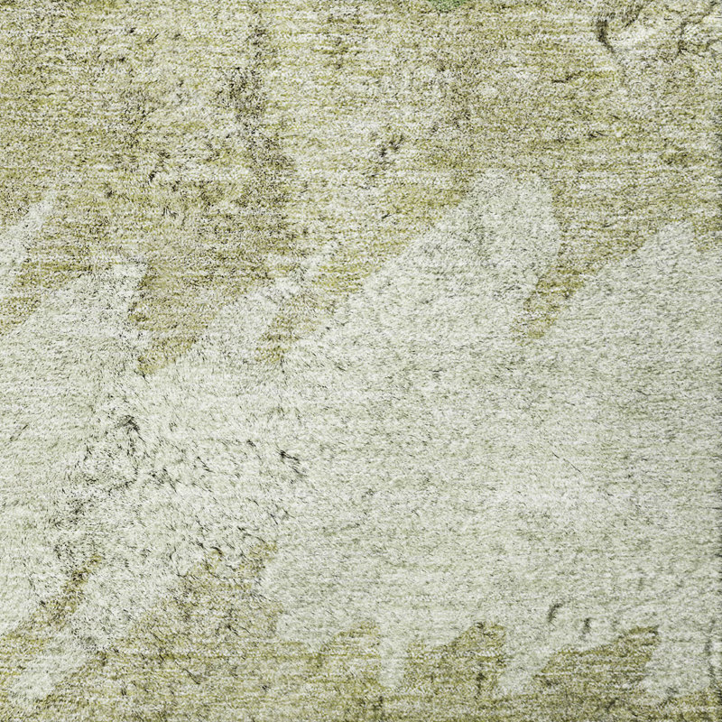 Tapis à rayures Dream Shag ADS736 lavable à la machine de qualité supérieure, Green, 3' x 5'