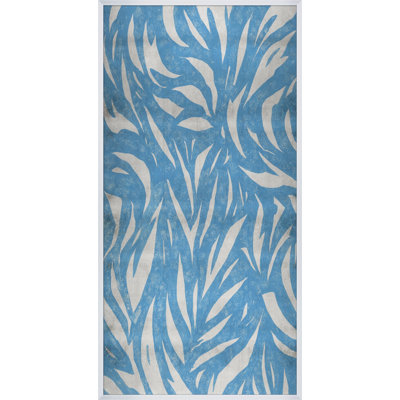 Leaves on Cyan " Leaves on Cyan 2 " Watercolor Painting