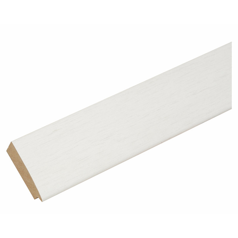 Wood Bevelled Picture Frame, White, 19.69" x 27.56"