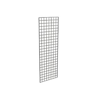 Wall Mounted Black Slim Slat Grid Wire Shoe Display Rack for 24