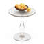 Large Acrylic, Modern Nightstand With Clear Round Top And Solid Post For Living Room,bedroom And Lobby Side Table