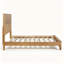 Cadre de lit plateforme en bois massif de 137 cm avec tête de lit haute, lit Queen en bois naturel-1873524870
