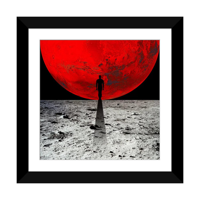 «Homesickness», reproduction d'impression sur toile, Papier d'art encadré noir, Blanc, H 16 po x l 16 po x P 1 po