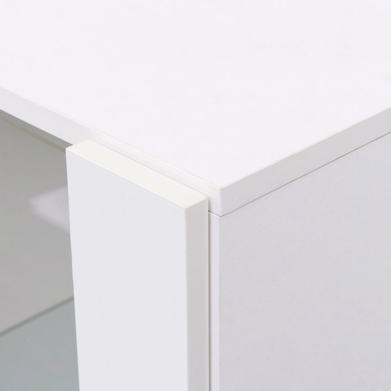 Vitrine peu encombrante (lampe à bande en aluminium) - Unité de rangement pour panneau de particules mural / au sol de 15 mm