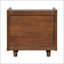Table de chevet moderne avec détails en rotin, panneau de fibres à densité moyenne et bois massif, tablette ouverte et tiroir pour un rangement élégant dans la chambre à coucher-1284546763