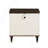Carena White & Walnut Finish Night Stand W/USB