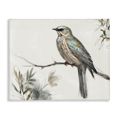 Stoic Bird Wildlife Study Canvas, design by LSR Creative Studio