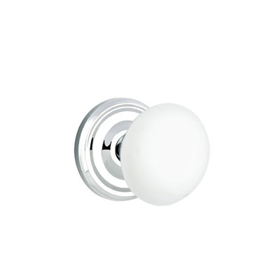 Privacy Ice White Knob with Regular Rose