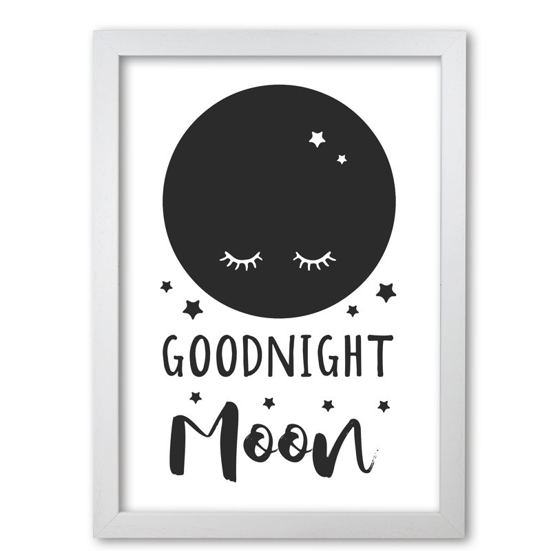 Goodnight Moon - Print, 85 cm H x 60 cm W x 5 cm D, White Grain Frame