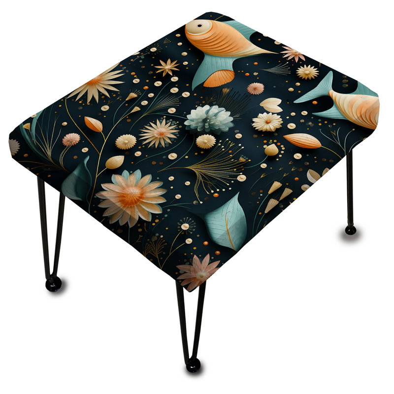 Black Fish Coastal Eclectic - Eclectic Rectangle Ottoman