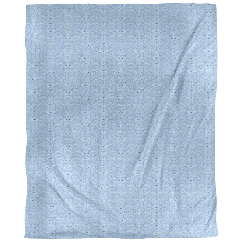 Troisième tissu oculaire, Bleu et pastel, L 60 po x l 36 po, Polyester filé