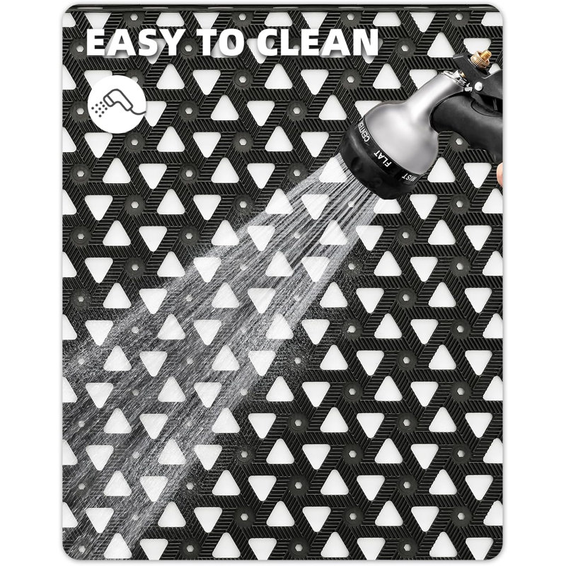 Non-Slip Outdoor Doormat, Black, 31.5" W x 48" L