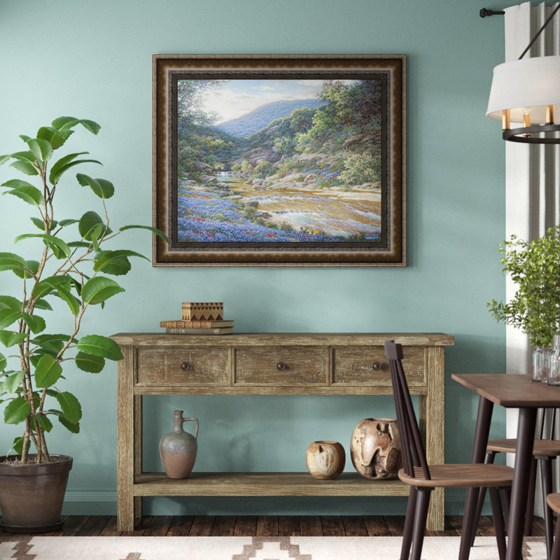 « matinée à willow creek », reproduction d’impression sur toile tendue encadrée