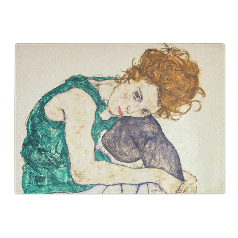 Seated Woman Vol.1 by Egon Schiele Chopping Board, 0.4cm H x 20cm W x 28.5cm L