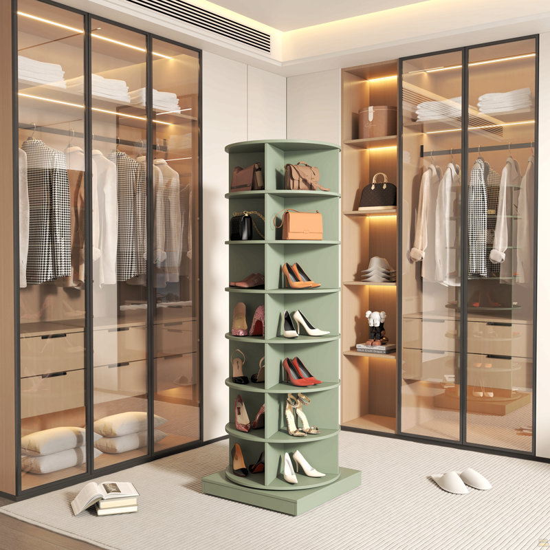Armoire à chaussures rotative 360 7 niveaux
