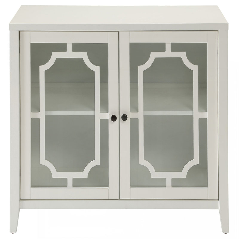 Console blanche avec 2 portes