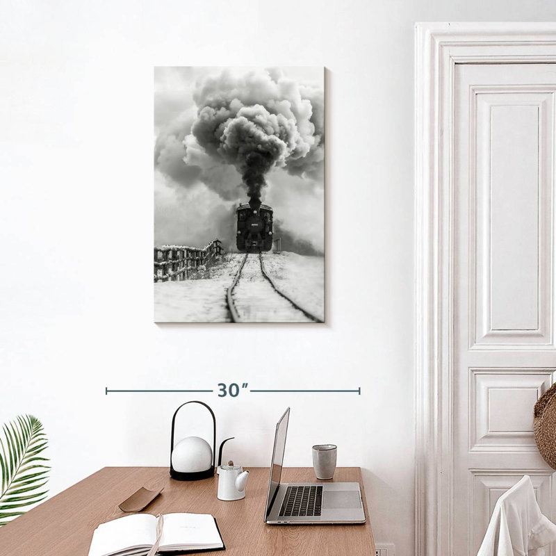 Mehar BW Old Train, 30" H x 20" W