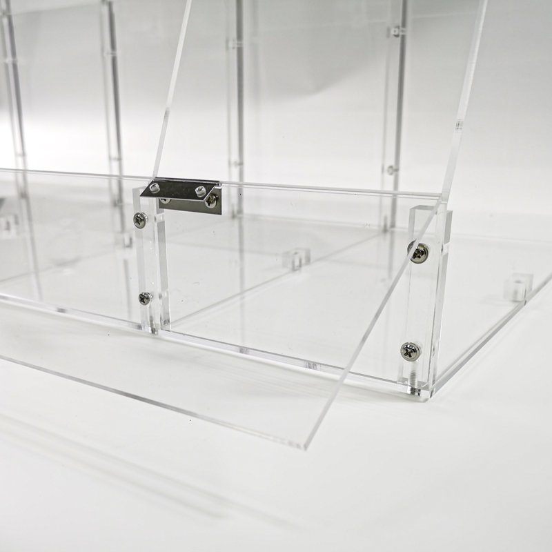 Clear Acrylic Rectangular Stackable Organizer with 4 Compartments