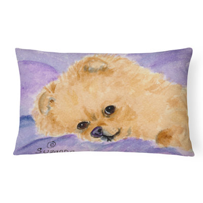 Coussin décoratif mauve/brun intérieur/extérieur poméranie
