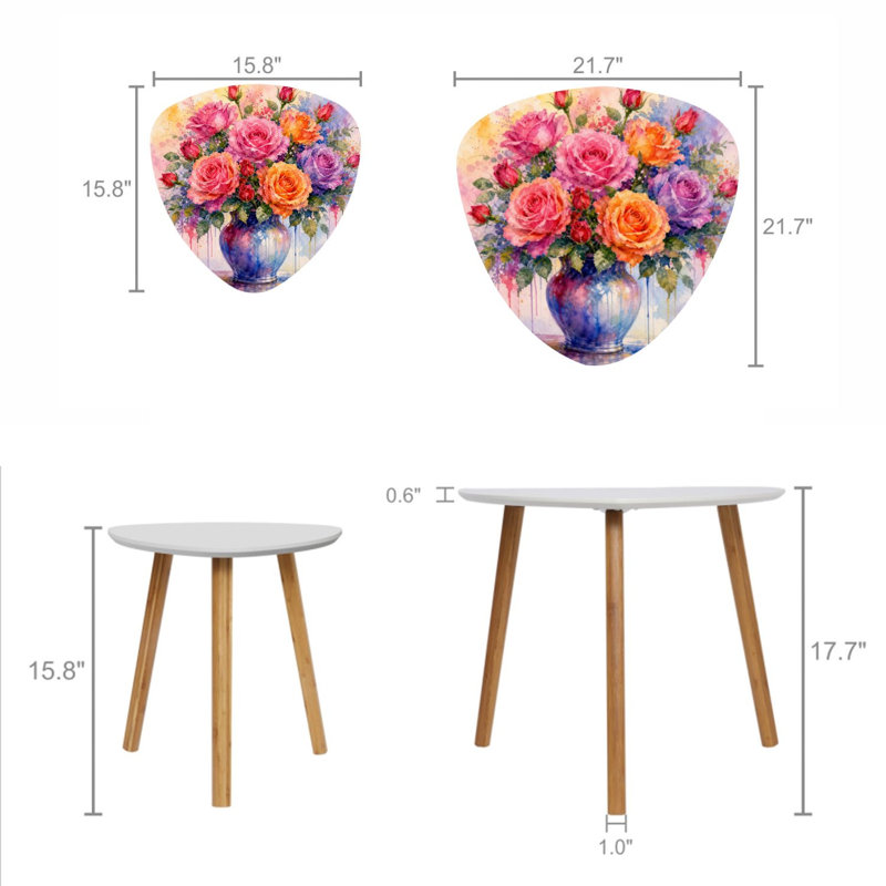 Ensemble de 2 tables basses gigognes Triangle