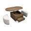 Ensemble de 2 tabourets avec table de bout et table de bout avec rangement à plateau relevable Heinemann-1519045322