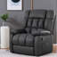 Fauteuils inclinables ergonomiques en polyuréthane noir, style moderne réglable pour la maison