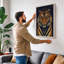 Tiger and Mandala Japandi - Wrapped Canvas-940700064-940700078