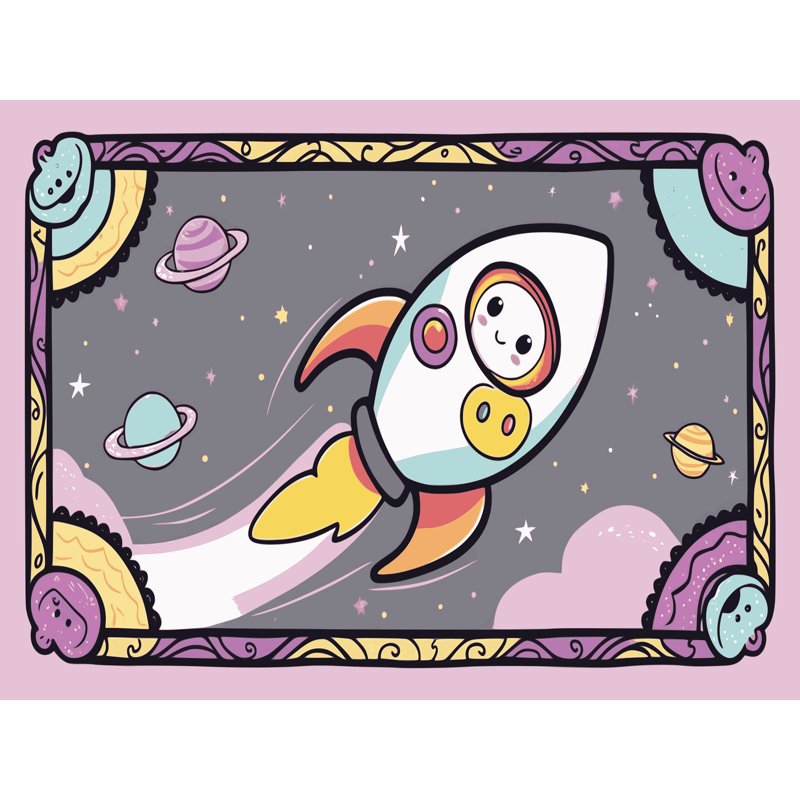 Tapis pour enfant East Urban Home, Rectangulaire 2 pi x 3 pi