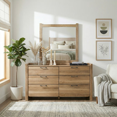 Ensemble commode et miroir 2 pièces Lunora