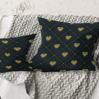 Coussin Golden Heart Design - Mid-Century