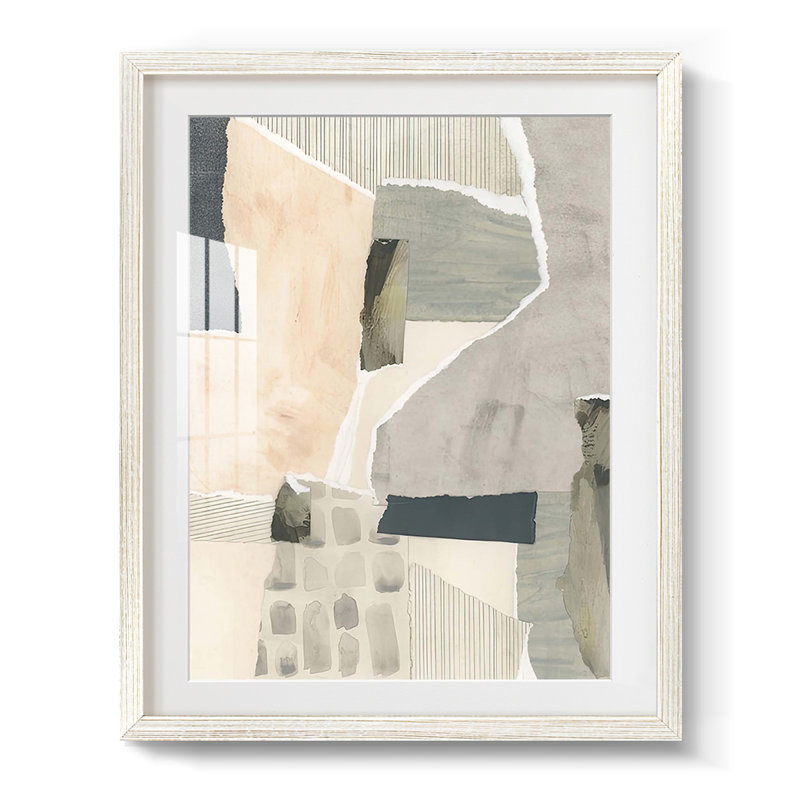 Fault Lines II - Impression encadrée, H 19,5 po x l 16,5 po, Blanc