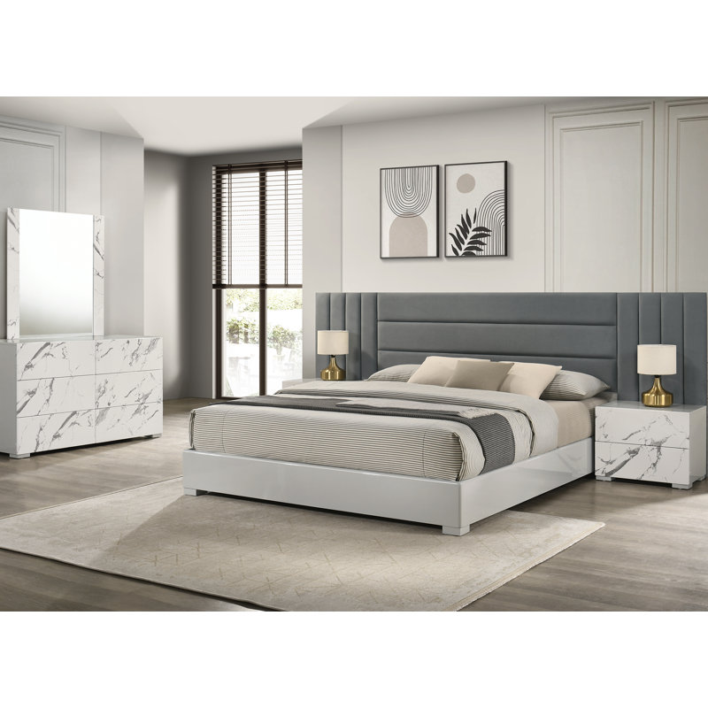 Londonderry Gray With Marble Effect Dresser