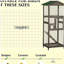 Volière intérieure et extérieure, cage à oiseaux en bois, avec plateau coulissant et 2 portes
