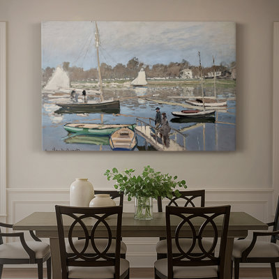 Bateaux au mouillage, Argenteuil - Claude Monet - Toile tendue avec châssis - 1874