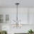 Kuol 6-Light Dimmable Champagne Flower Crystal Empire Chandelier-1156907418