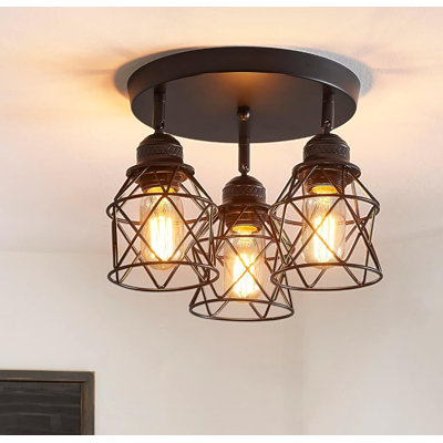 Kitchen Light Fixtures Ceiling Mount, Adjustable Semi Flush Mount Ceiling Light Fixture