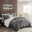To King Comforter - , Elegant Look Charcoal Bedding Soft, Cozy Sleep-120469488-120469485