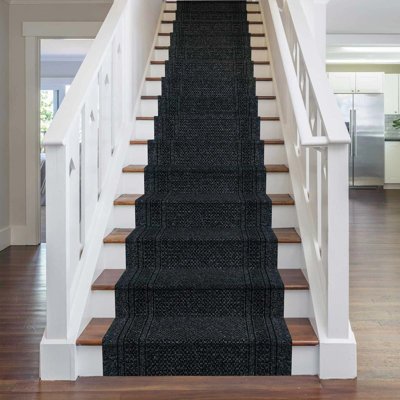 Schwarz Hand Woven Black Indoor Rug