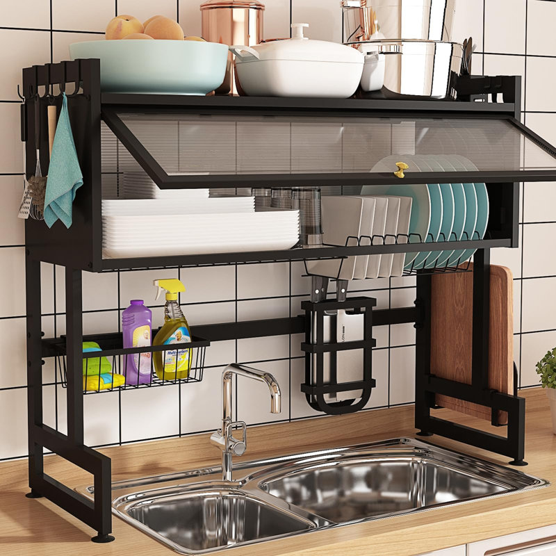 Dish Rack, 32.28" H x 10.24" W x 33.46" D