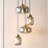 Karl 4 - Light Brass/Black Cluster Pendant