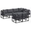 70cm Wide Steel Patio Sofa with Cushions