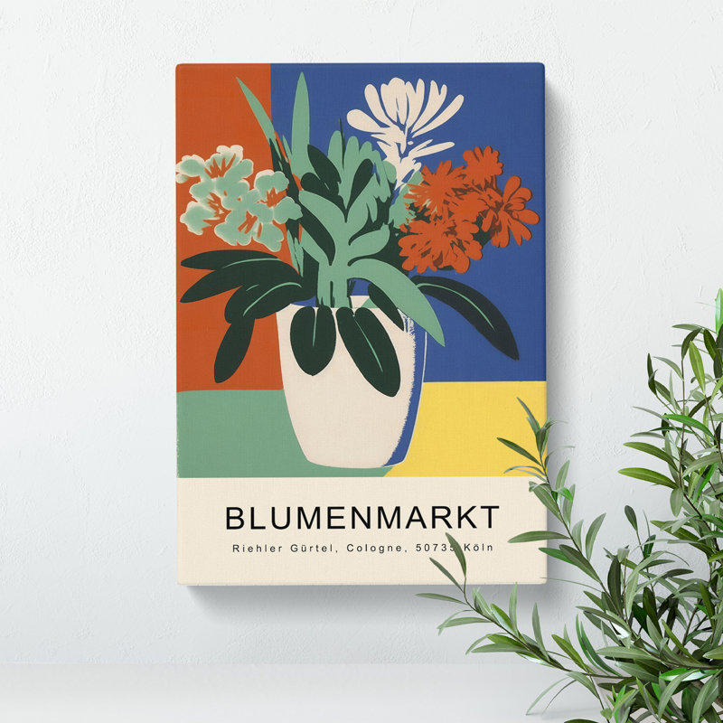 XMKTMKT-163 Cologne Flower Market Exhibition No.4 - Wrapped Canvas