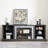 Mantel Electric Fireplace Stone TV Media Stand With Faux Stacked Stone Surround, Modern Entertainment Console With Open Storage Space With 18" Fireplace Insert ,58.31"W*15.39"D*26.06"H-1881216295-1897615036-1897601508