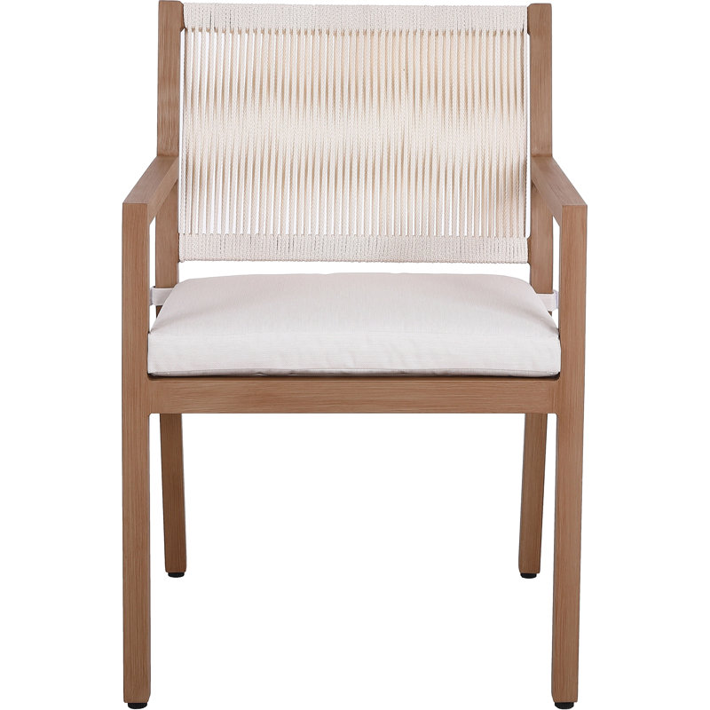 Chaise de salle à manger d'extérieur Maui, Crème